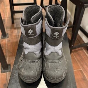 Columbia Kids' Black and Gray Snow Boots